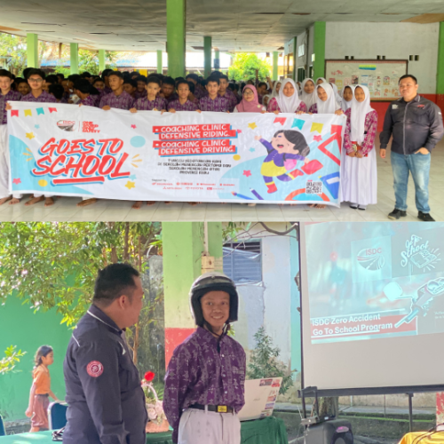 ISDC DIKLANTAS POLDA RIAU Sosialisasikan Keselamatan Berkendara di SMP Negeri Binaan Khusus Kota Dumai