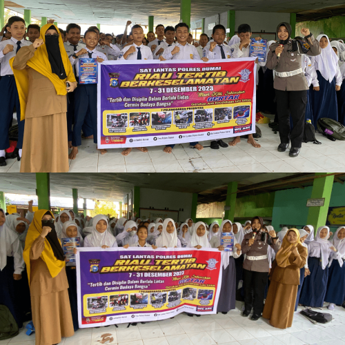 SMP Negeri Binaan Khusus Kota Dumai Terima Kunjungan Police Go To School dari Sat Lantas Polres Dumai