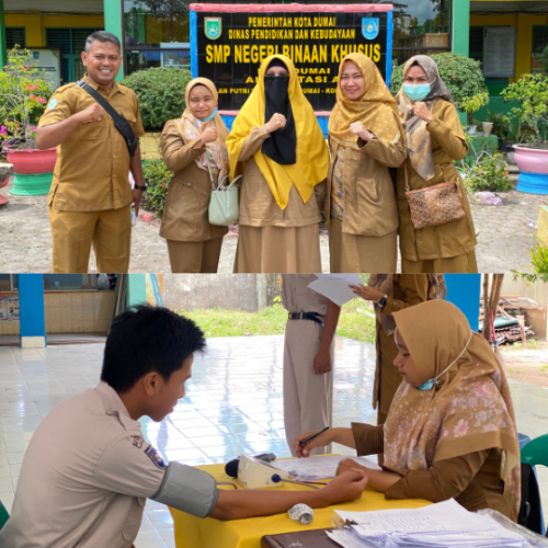SMP Negeri Binaan Khusus Kota Dumai Gelar Skrining Kesehatan untuk Siswa
