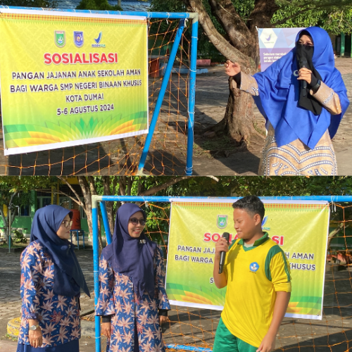 SMP Negeri Binaan Khusus Kota Dumai Gelar Sosialisasi Pangan Aman Jajanan Anak Sekolah
