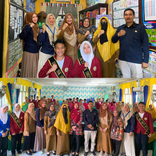 Kunjungan Tim Pembina Sekolah Sehat di SMP Negeri Binaan Khusus Kota Dumai