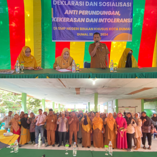 SMP Negeri Binaan Khusus Kota Dumai Gelar Deklarasi Anti Kekerasan dan Perundungan